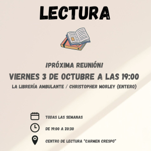 Club de lectura, viernes 3 de octubre